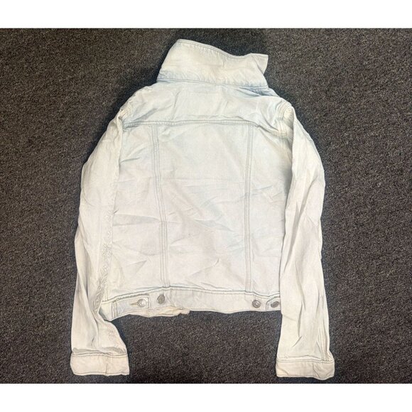 Levi's Trucker Jean Jacket Womens S Light Wash Blue Denim Floral Embroidered - Picture 2 of 3